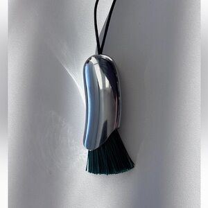 Personal Brush Necklace green silver